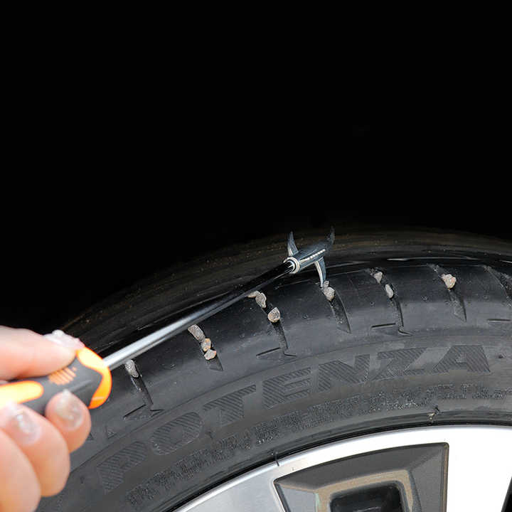 TreadHead® 2-in-1 Tire Cleaning & Stone Removal Tool – Heavy-Duty Ergonomic Grip, Detachable Head, Multipurpose for Car & Bike Tire Care