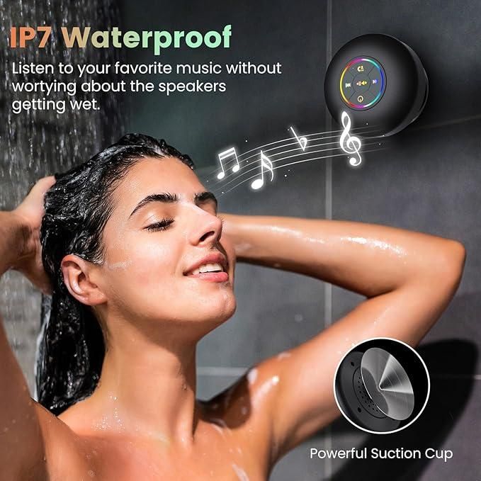 ShinFX™️Premium Wireless Waterproof Mini Bathroom Speakers | 8H NON STOP BATTERY LIFE | SUPER POWERFUL SUCTION CUP